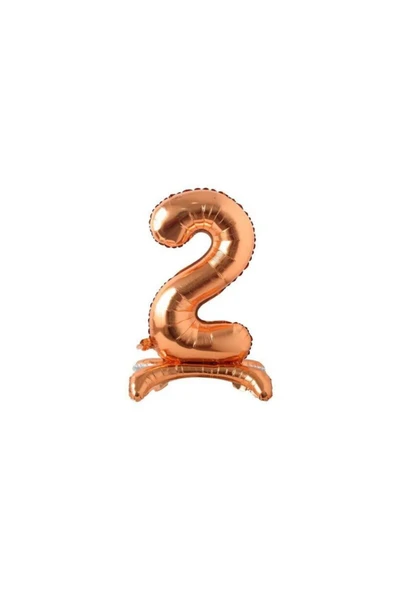 Bkmc 34'' Ayaklı Bronze 2 Rakam Folyo Balon
