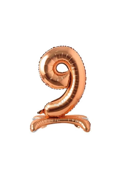 Rps Parti 9 Rakamı Bronze Ayaklı Folyo Balon ürün görseli