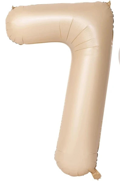 Laviyosa Rakam Yaş 74 Cm Retro Bej Sütlükahve Yaş Folyo Balonu