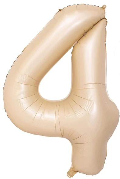 Laviyosa Rakam Yaş 74 Cm Retro Bej Sütlükahve Yaş Folyo Balonu