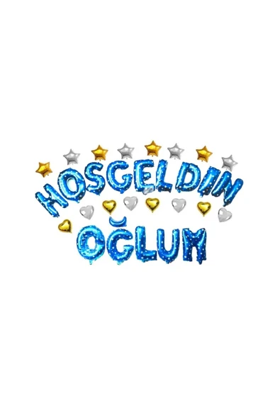 Bkmc KALPLİ HOŞGELDİN OĞLUM MAVİ SET BALON
