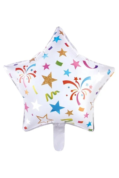 Bkmc 5 ADET YILDIZ FOLYO BALON 18 inç  45 cm