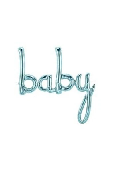 ÖYKÜ SÜS Baby Mavi Birleşik Yazı Folyo Balon