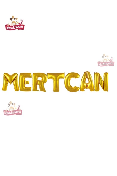 BKMC PARTY 7 Harfli Kişiye Özel İsim Folyo Balonu Doğum Günü Folyo Balon Set 36cm Isim Balon