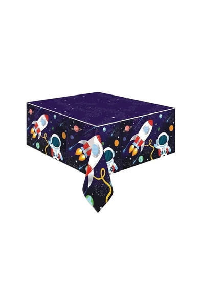 ÖYKÜ SÜS Kozmik Uzay Temalı Doğum Günü Partisi Masa Örtüsü 120 X180 Cm - 2