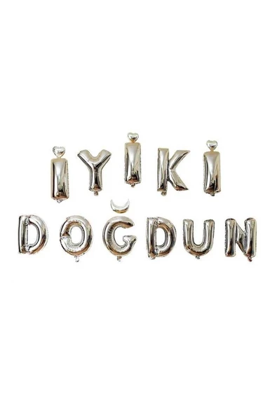 Bkmc İYİKİ DOĞDUN GÜMÜŞ SET BALON