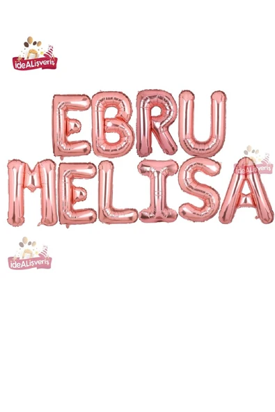 BKMC PARTY 10 Harfli Kişiye Özel İsim Folyo Balonu Doğum Günü Folyo Balon Set 36cm Isim Balon - 2