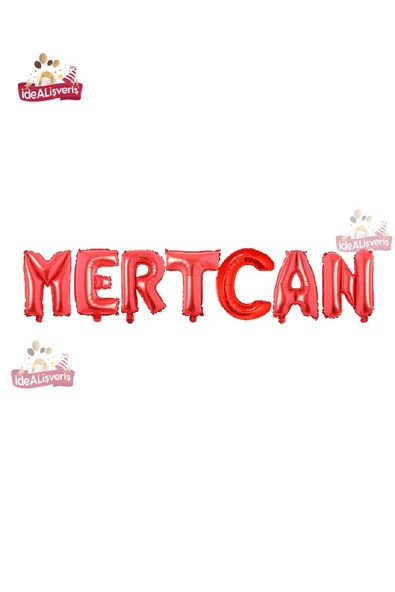 Bkmc 7 Harfli Kişiye Özel İsim Folyo Balonu  Doğum Günü  Folyo Balon Set 36cm Isim Balon