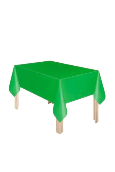 Bkmc PLASTİK YEŞİL MASA ÖRTÜSÜ