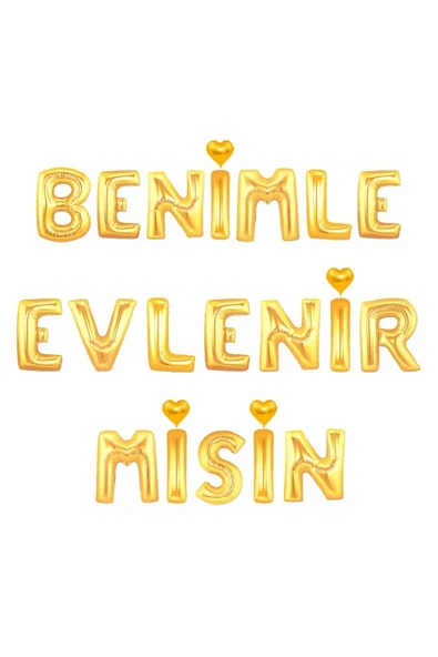 Bkmc BENİMLE EVLENİRMİSİN GOLD SET BALON