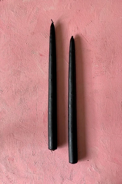 Bkmc Siyah Şamdan Mumu 2 Adet - 2