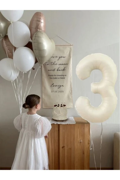 Laviyosa Yaş Folyolu Krem Karamel Folyo Balon Seti