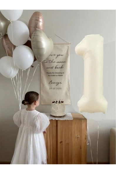 Bkmc Yaş Folyolu Krem Karamel Folyo Balon Seti