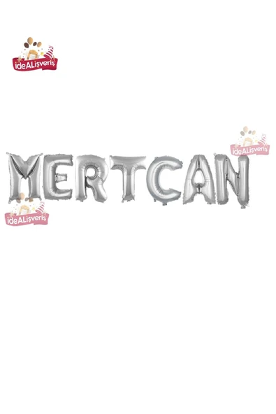 Bkmc 7 Harfli Kişiye Özel İsim Folyo Balonu  Doğum Günü  Folyo Balon Set 36cm Isim Balon - 2