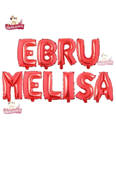 Bkmc 10 Harfli Kişiye Özel İsim Folyo Balonu  Doğum Günü  Folyo Balon Set 36cm Isim Balon