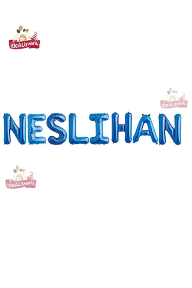 Bkmc 8 Harfli Kişiye Özel İsim Folyo Balonu  Doğum Günü  Folyo Balon Set 36cm Isim Balon ürün görseli