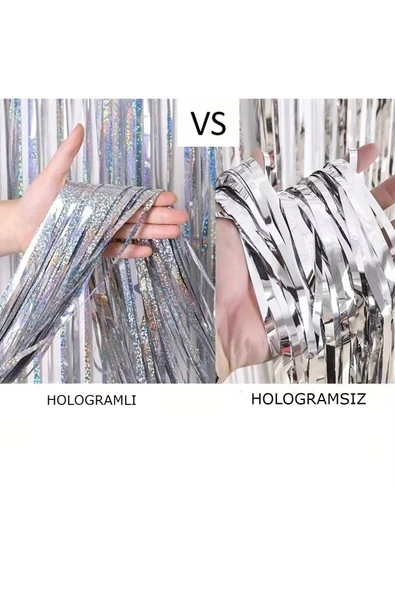 Bkmc İTHAL METALİZE HOLOGRAM GÜMÜŞ ARKA PLAN PERDESİ ürün görseli