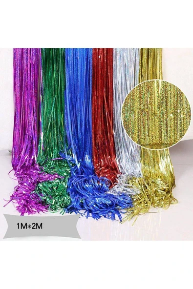 Bkmc İTHAL METALİZE HOLOGRAM GÜMÜŞ ARKA PLAN PERDESİ - Resim 3