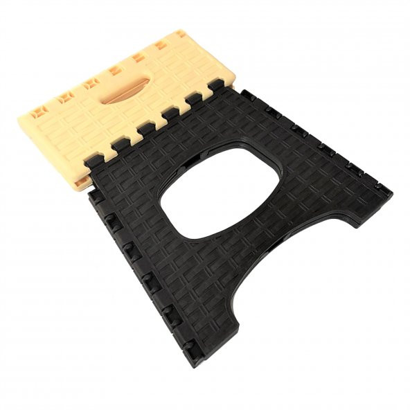 RomanoSet Plastik Mini Rattan Katlanır Tabure 2 Li Set - 5