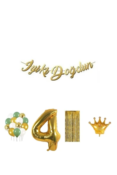 Bkmc 4 Yaş 74 Cm Sade Doğum Günü Süsü - Resim 2