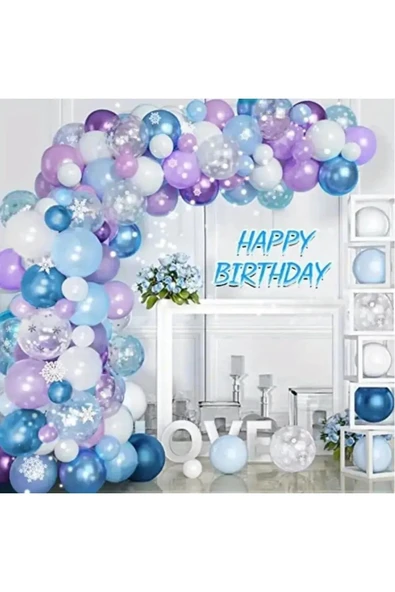 Laviyosa METALİK RENKLER BALON ZİNCİR SETİ - Resim 6