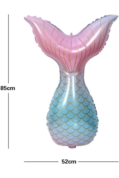 Bkmc 2 Yaş Gökkuşağı Deniz Kızı Balonları Doğum Günü Partisi Malzemeleri Doğum Günü Partisi Süslemeleri - Resim 2