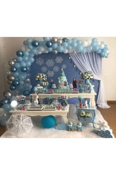 HTS STORE Frozen Elsa Anna Balon Zincir Seti Balon Elsa Anna Doğum Günü Için Balon Zincir Paketi ürün görseli