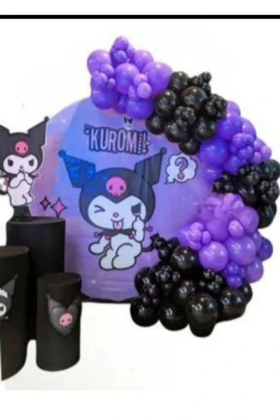 Bkmc Kuromi Temalı Balon Seti Kuromi Doğum Günü Parti Seti Süsü