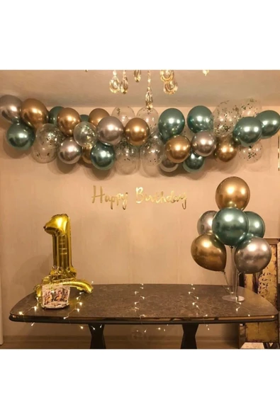 Bkmc Ayaklı Rakam Renkli Balon Seti Doğum Günü Seti ürün görseli 1