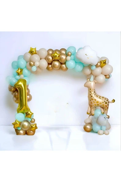 Bkmc Zürafa Doğum Günü Parti Konsepti Seti Süsü ürün görseli