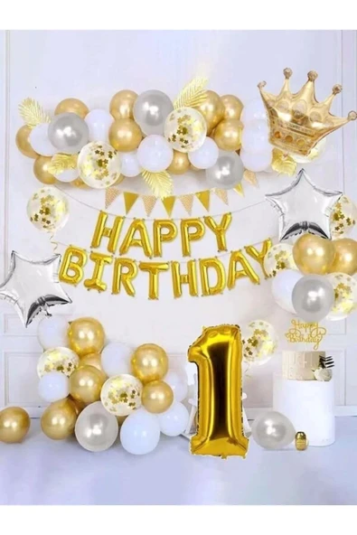 Bkmc Doğum Günü Partisi Balon Seti 1yaş - Resim 3