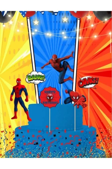 Bkmc 6 adet, Çizgi Film Karakter Temalı Doğum Günü Pasta Süsü