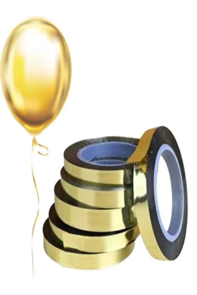 Bkmc Parlak Metalize Gold Altın Rafya - Balon İpi ve Hediye Paketi Süsleme Şeridi