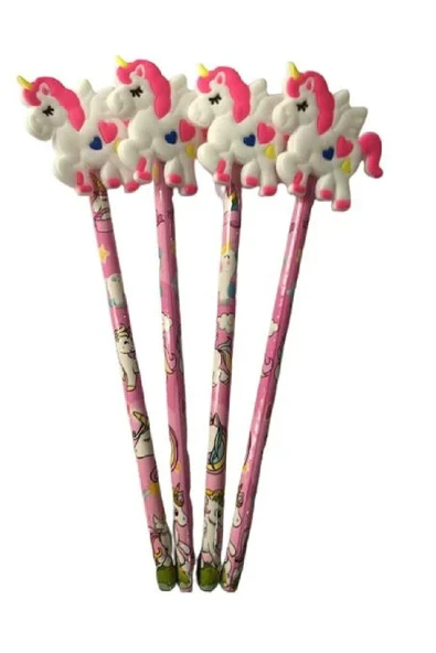 Bkmc 6' Lı Pony Unicorn Başlıklı Kurşun Kalem Seti - 2