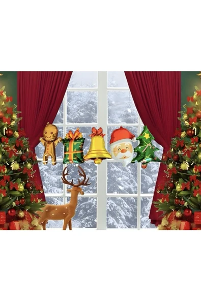 Bkmc Mini Yılbaşı Birleşik Set Yılbaşı Folyo Balonu - 2