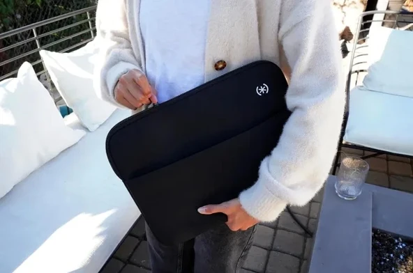 Speck Transfer Pro-Pocket Evrensel Dizüstü Bilgisayar Kılıfı Cloudy Gri/Rose Gold