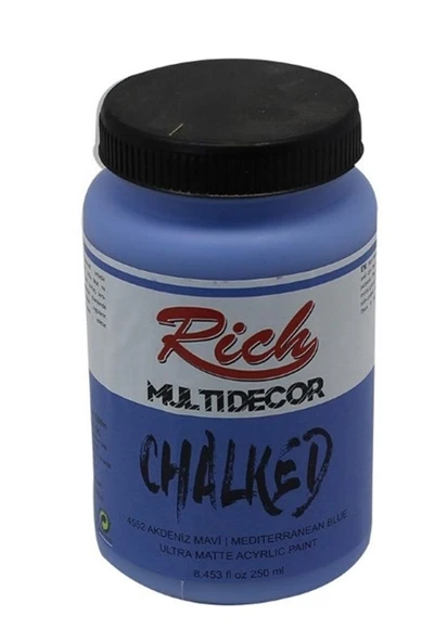 Rich Multi Decor Chalked Boya 250 Ml Akdeniz Mavi 4552 ürün görseli 1