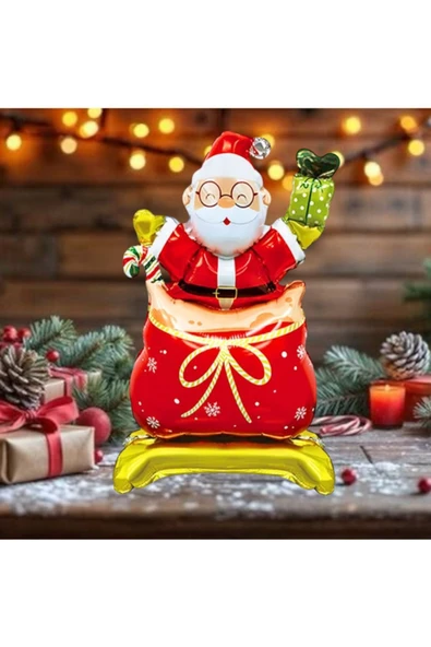 Bkmc Ayaklı Küçük Noel Baba Folyo Balon - 2