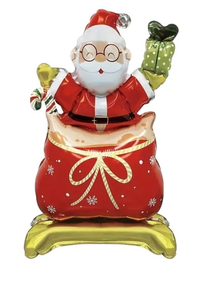 Bkmc Ayaklı Küçük Noel Baba Folyo Balon