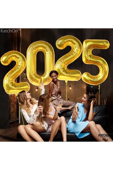Laviyosa Yeni Yıl Büyük 2025 FolyoBalonları 34 İnç Mutlu Yıllar Süslemeleri Yılbaşı Arifesi Parti Malzemeleri - Resim 6