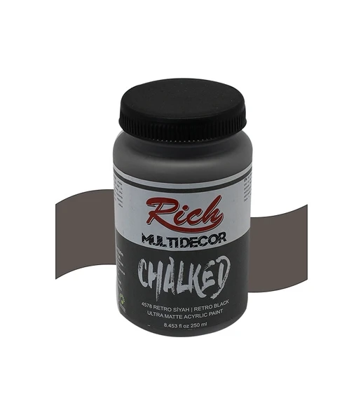 Rich Multi Decor Chalked Boya 250 Ml Retro Siyah 4578 ürün görseli 1