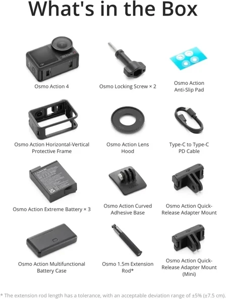 DJI Osmo Action 4 Standart Kombo - 4K/120 fps Su Geçirmez Aksiyon Kamerası - 6
