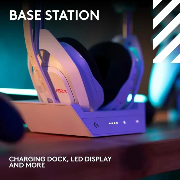 Logitech G Astro A50 X LIGHTSPEED Kablosuz Oyun Kulaklığı + Baz İstasyonu - 11