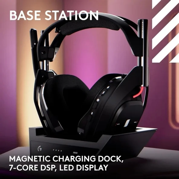 Logitech G Astro A50 X LIGHTSPEED Kablosuz Oyun Kulaklığı + Baz İstasyonu - 10