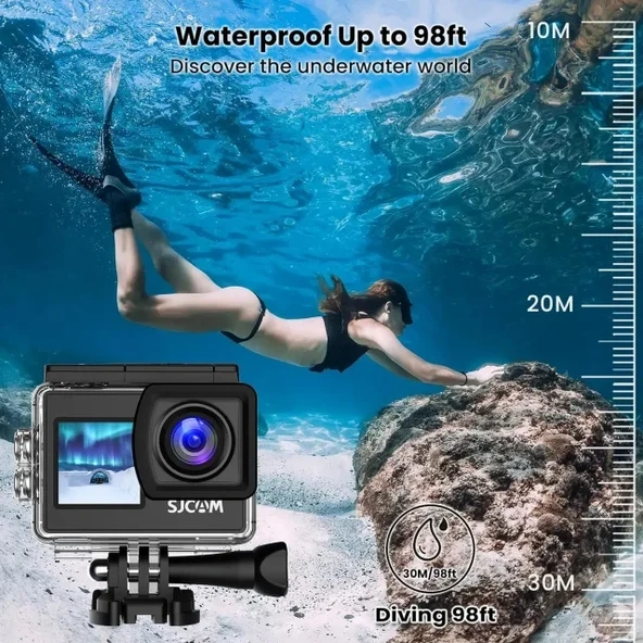 SJCAM Yükseltilmiş SJ4000 4K30FPS WiFi Aksiyon Kamerası - 3
