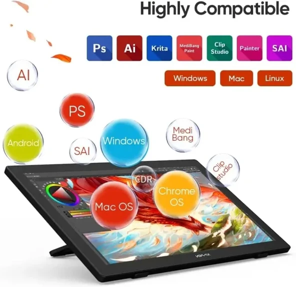 XP Pen Artist 24 Pro Çizim Monitörü 2K QHD Çizim Kalemi - 8