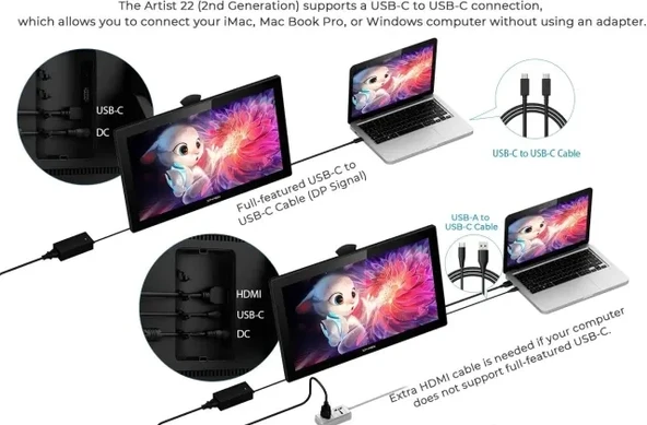 XP Pen Artist 24 Pro Çizim Monitörü 2K QHD Çizim Kalemi - 4