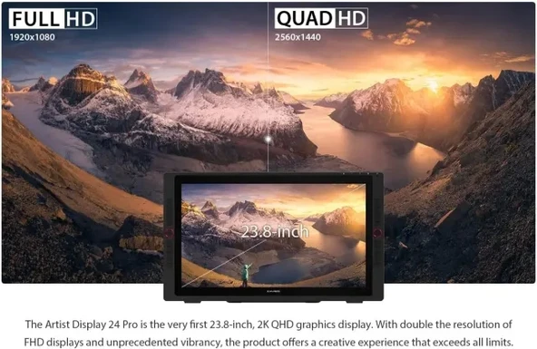 XP Pen Artist 24 Pro Çizim Monitörü 2K QHD Çizim Kalemi - 5