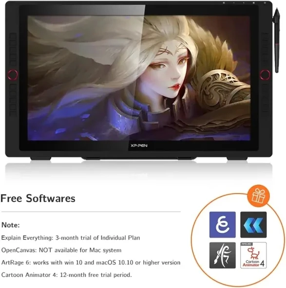 XP Pen Artist 24 Pro Çizim Monitörü 2K QHD Çizim Kalemi - 2