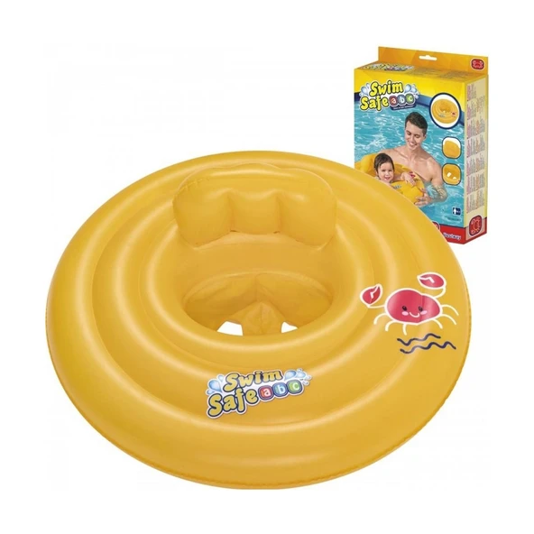 BESTWAY DENİZ SİMİDİ BABY FLOAT OTURAKLI SARI 70CM NO32096